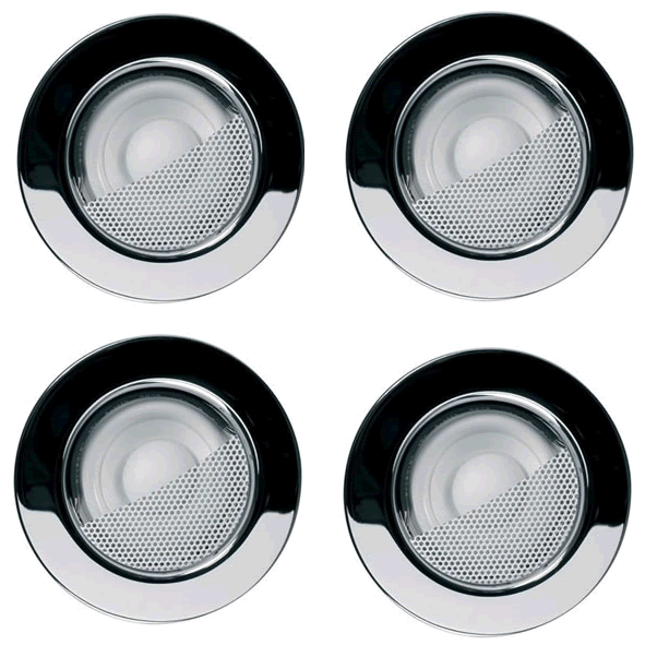 4 x KEF In-Ceiling Ci50R Speakers - Chrome - Click Image to Close